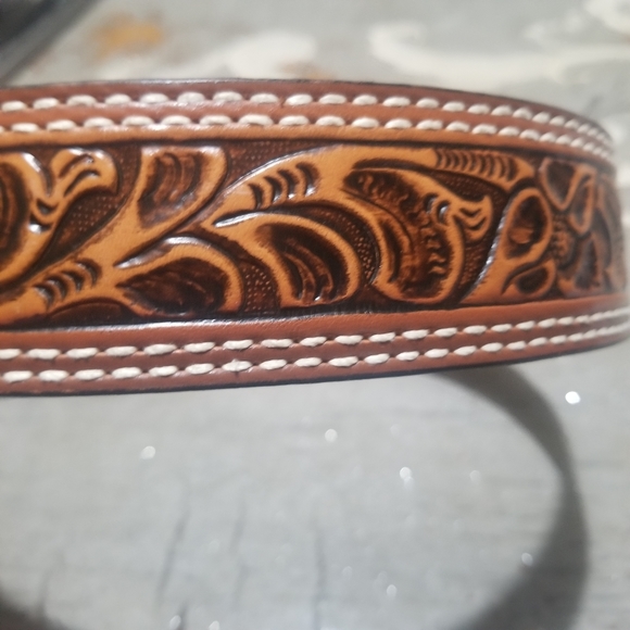 Tooled Belt Top Grain - Picture 3 of 6